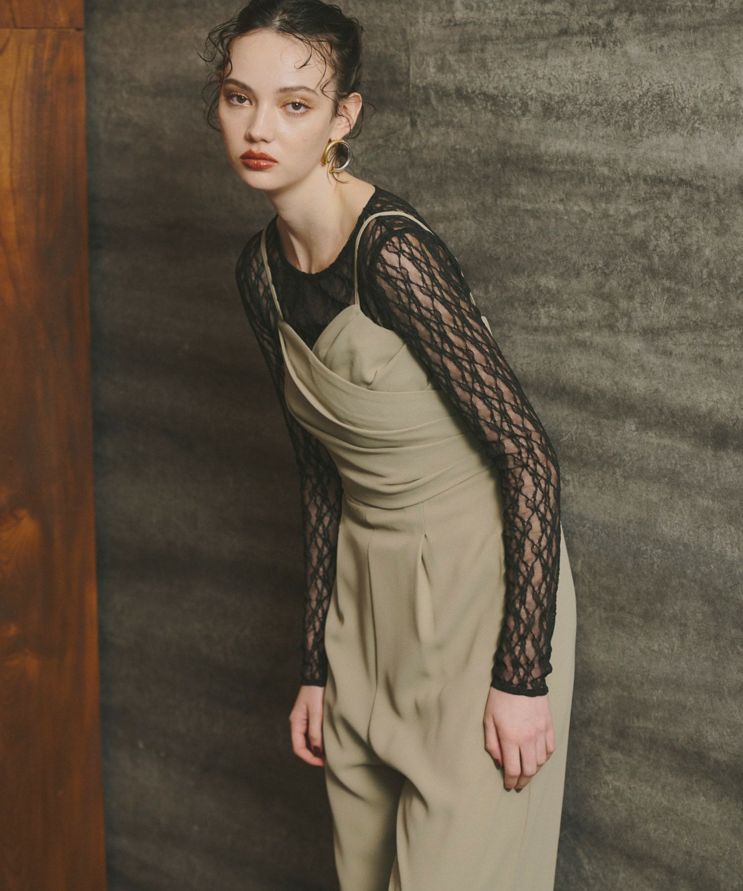 サロペット・オーバーオール・オールインワン ANDRESD double cross all in one dress ダブルクロスオールインワンドレス / double cross all in one dress