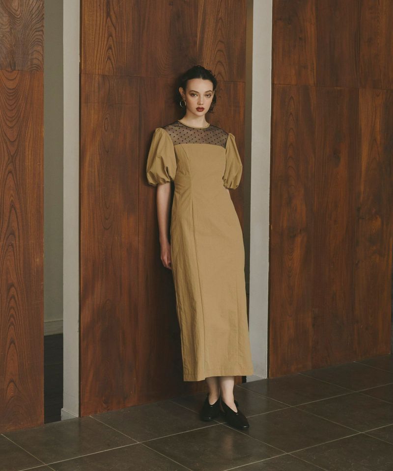 decollete dot dress | ANDRESD