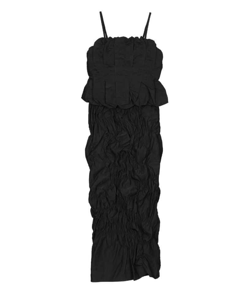 ★CERRIC★SHIRRING UNBALANCE DRESS★651★Khaki★韓国★大人気 SHIRRING UNBALANCE DRESS / KHAKI - CERRIC