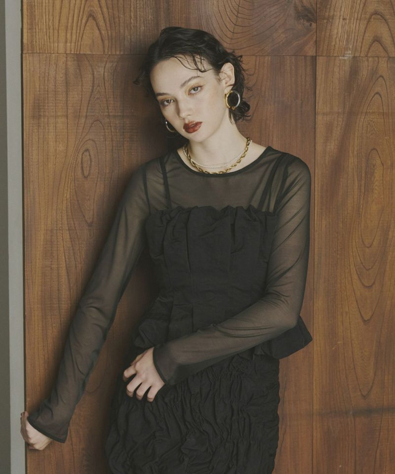 トップス ANDRESD corset style sheer tops | ANDRESD