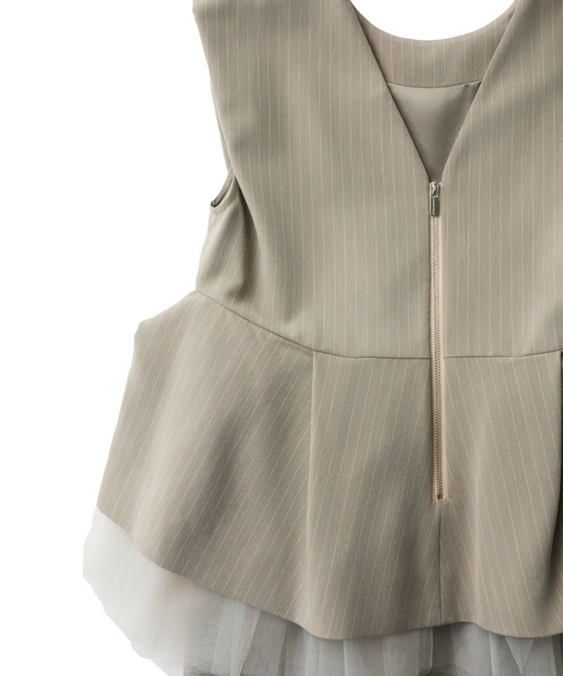 ANDRÉSD pinstripe peplum setup dress pinstripe peplum setup dress | ANDRESD