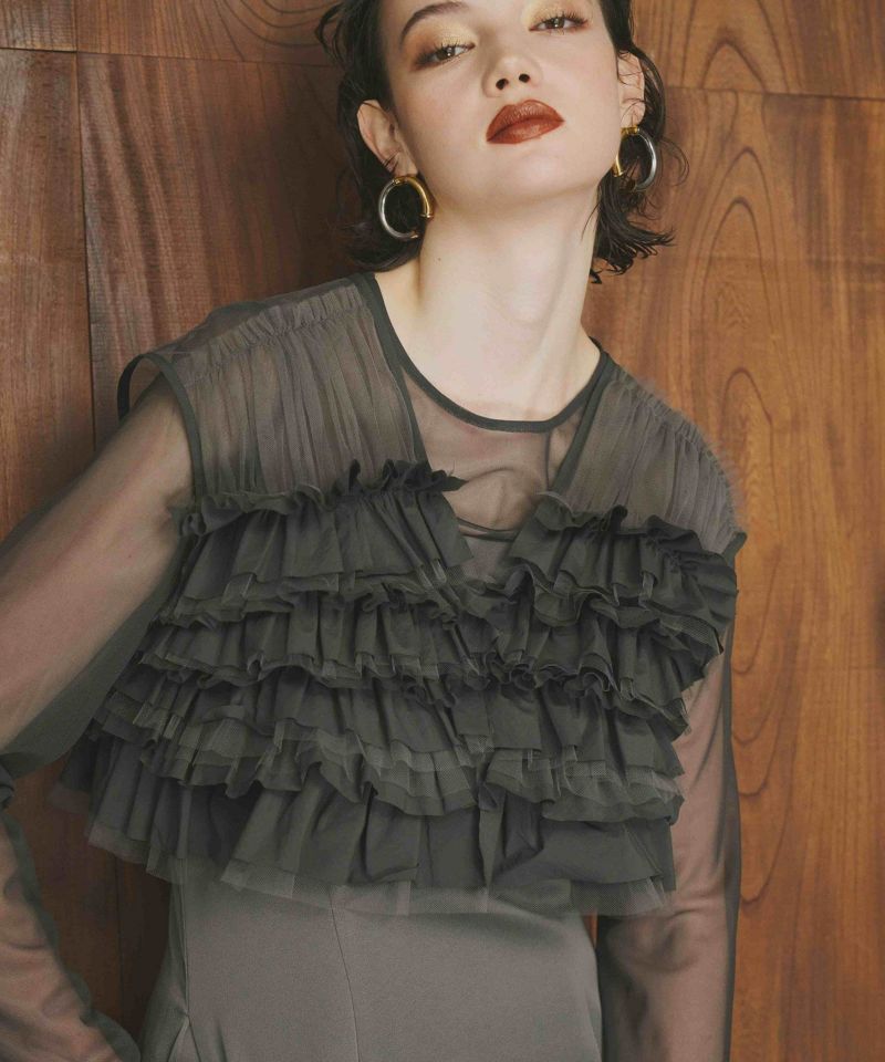 スーツ・フォーマル・ドレス andresd taffeta tulle vest set dress taffeta tulle vest set dress | ANDRESD