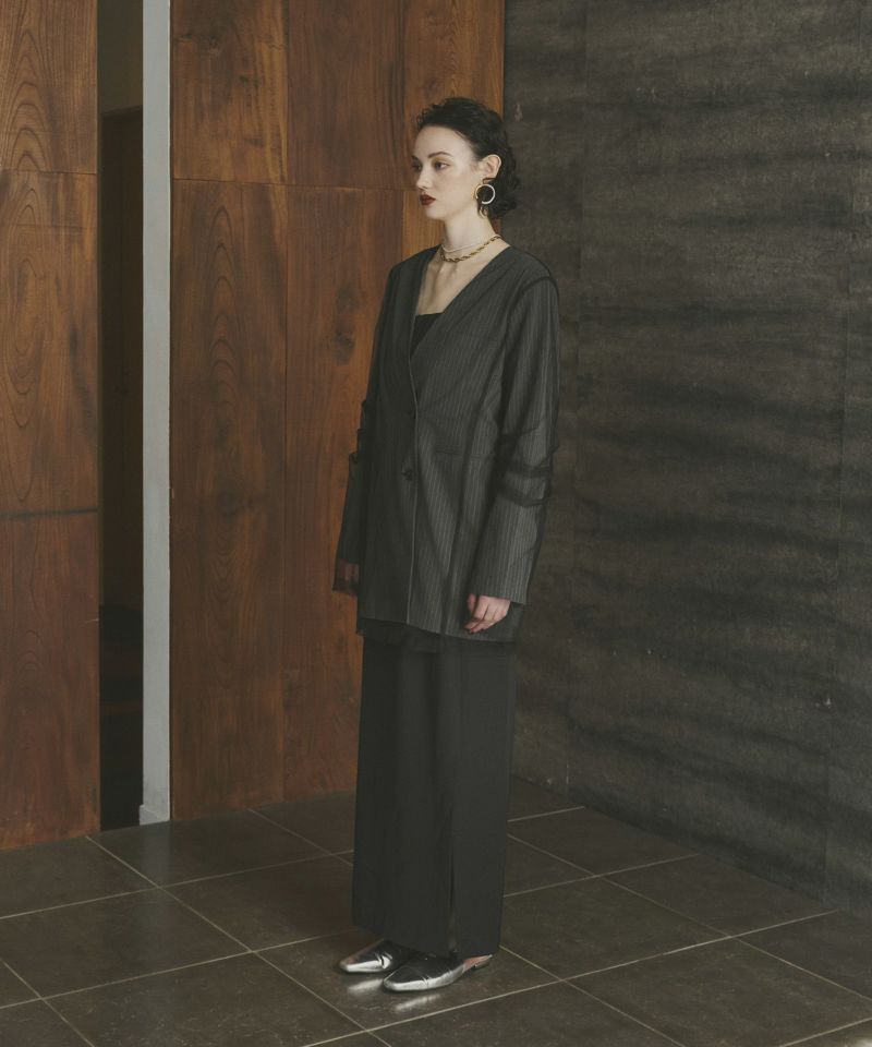 オンラインショップ stripe layered tulle jacket | ANDRESD ジャケット・アウター