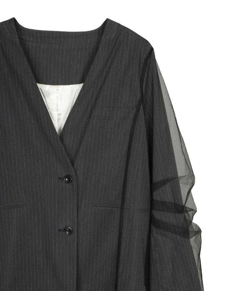 ANDRESD stripe layered tulle jacket Sサイズ stripe layered tulle jacket | ANDRESD