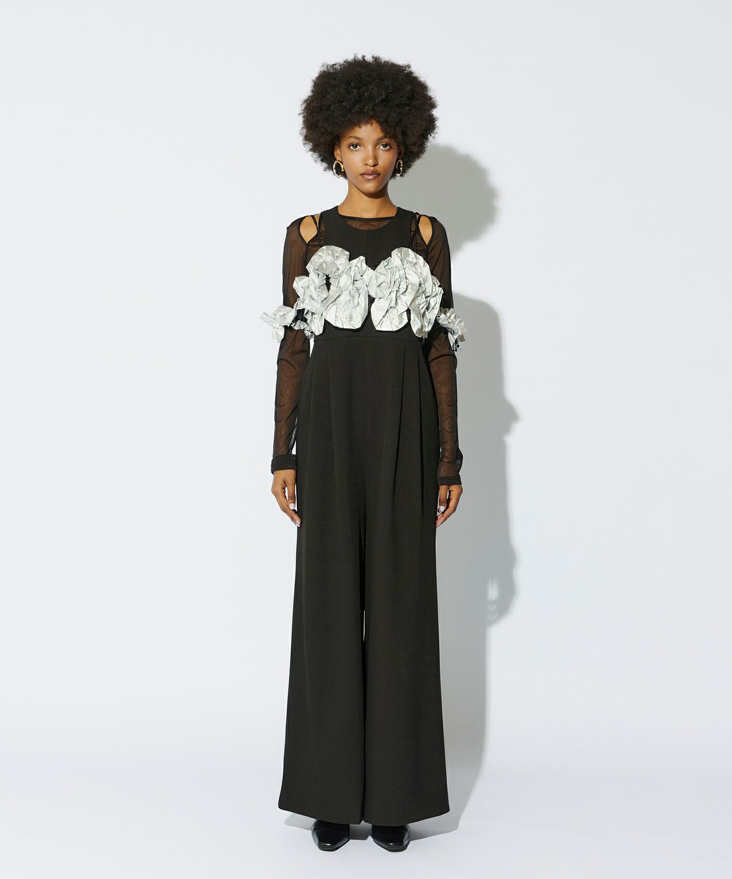 ruffled bustier pants dress | ANDRESD