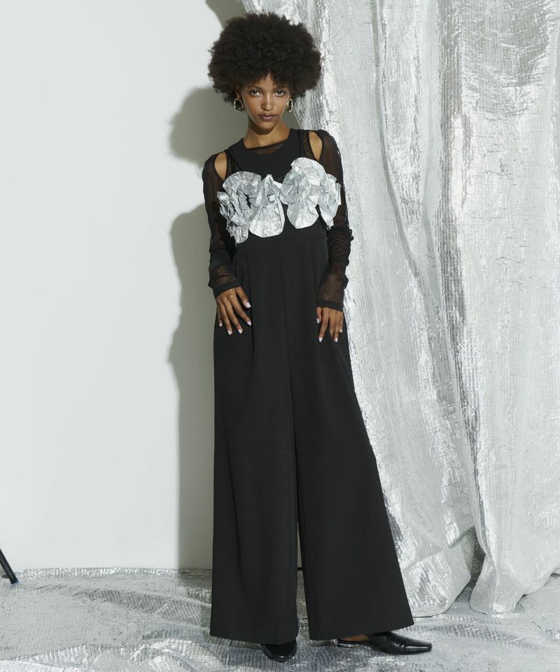 ruffled bustier pants dress | ANDRESD