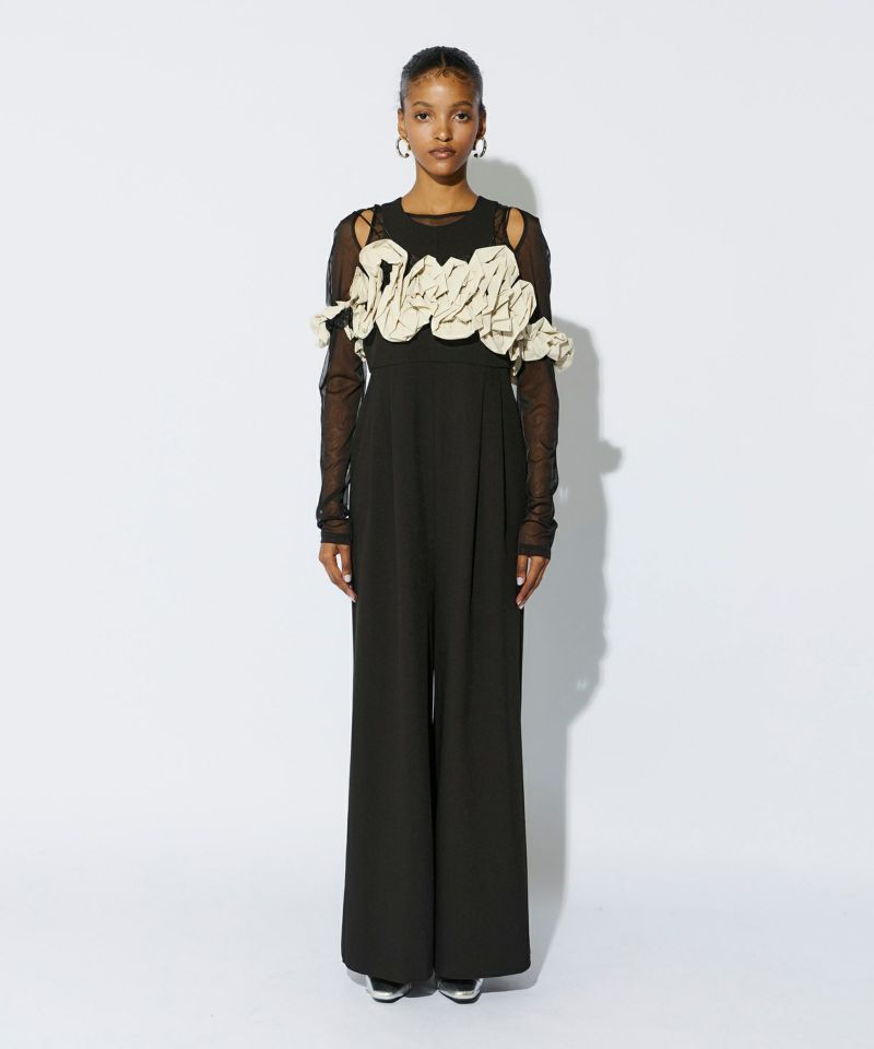 ruffled bustier pants dress | ANDRESD