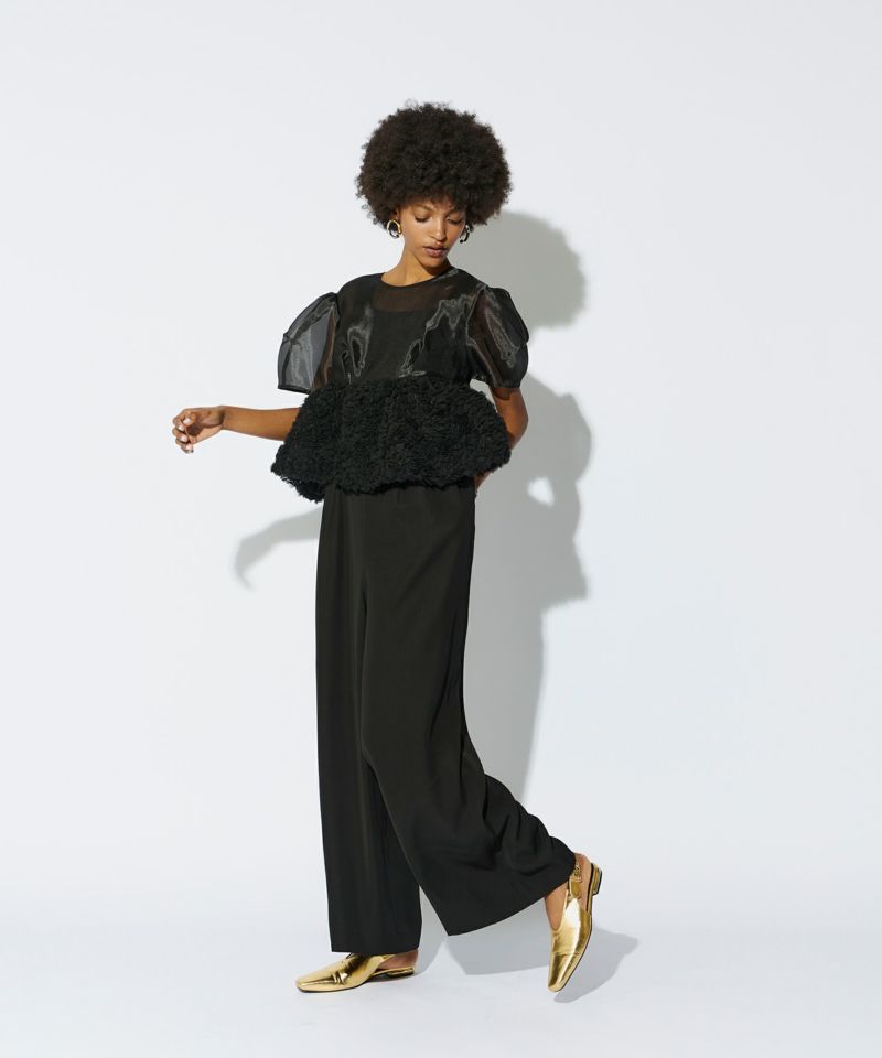 peplum tulle set up pants dress | ANDRESD