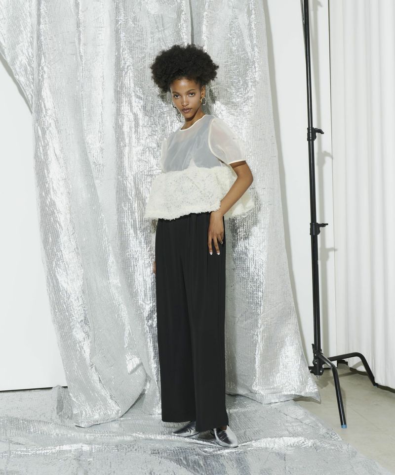 peplum tulle set up pants dress | ANDRESD