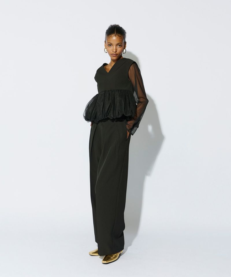 スーツ・フォーマル・ドレス ANDRESD balloon peplum pants dress セール】balloon peplum pants dress/ バルーンペプラムパンツ