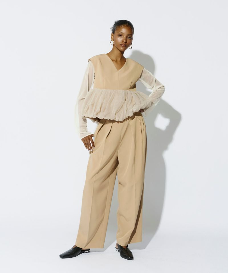 スーツ・フォーマル・ドレス ANDRESD /peplum tulle set up pants dress peplum tulle set up pants dress | ANDRESD
