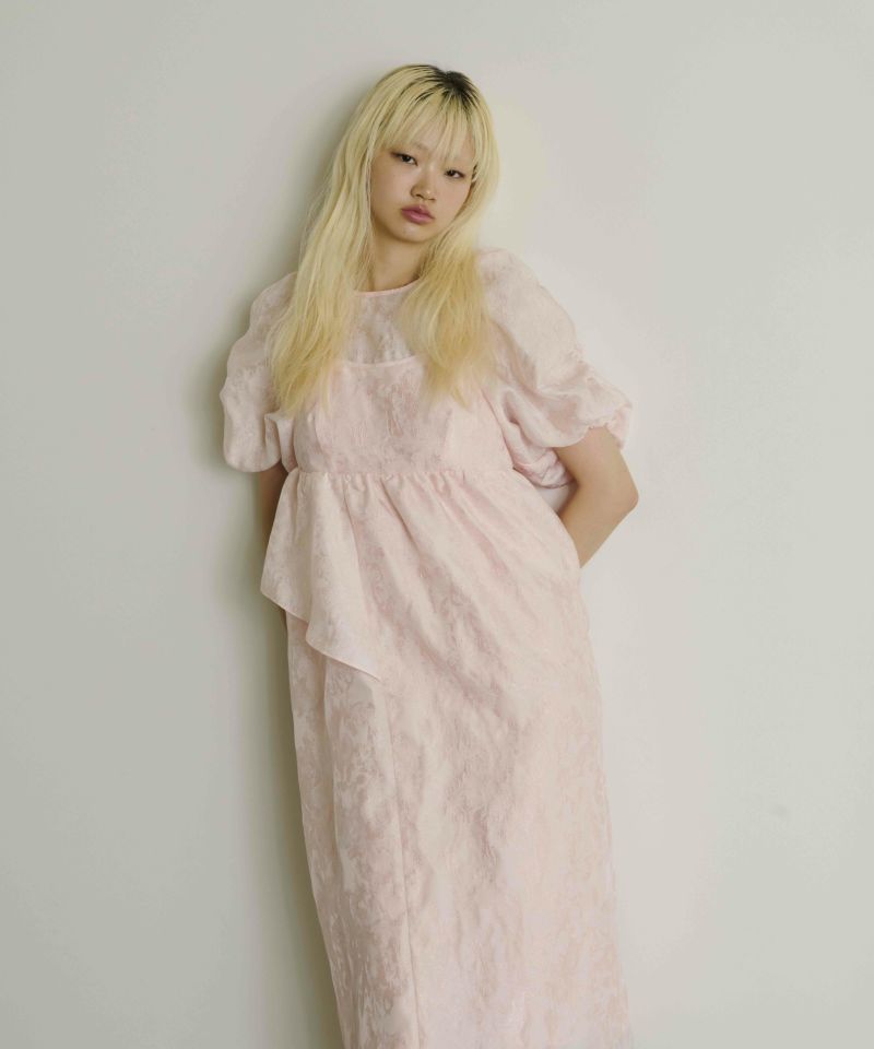 一部受注販売 】bubble sleeve jacquard dress | ANDRESD