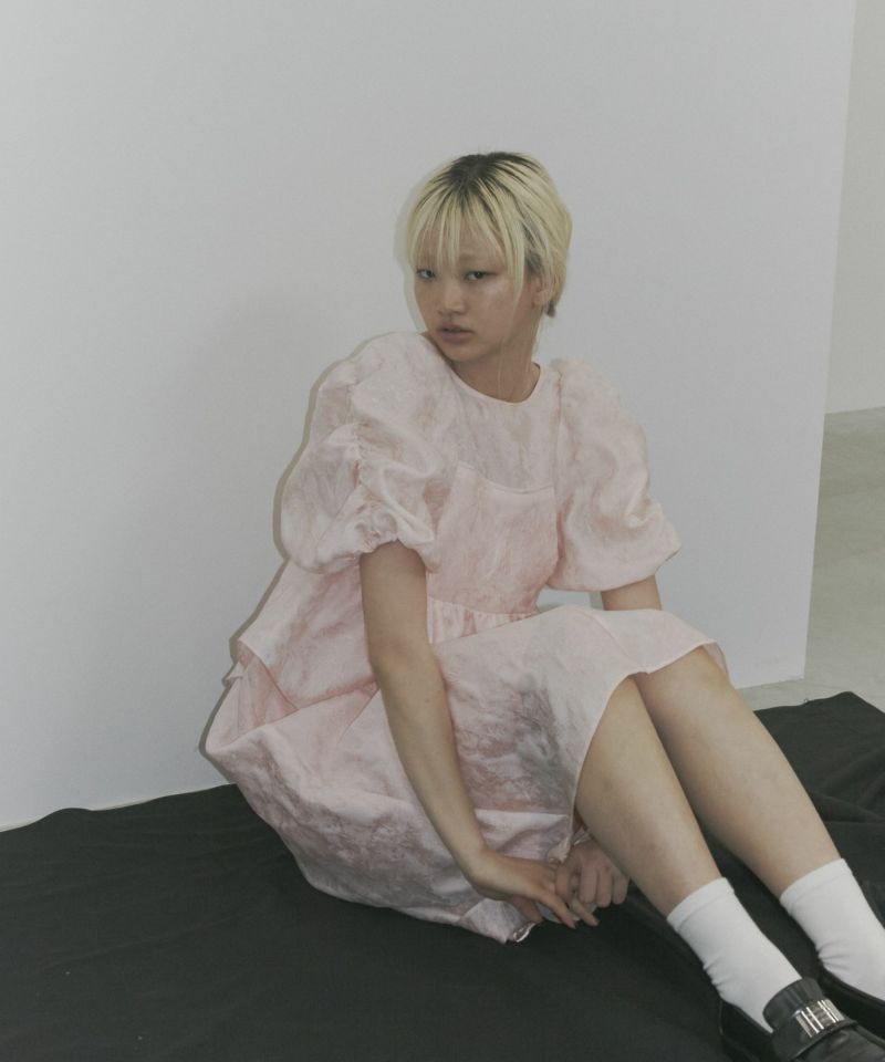 一部受注販売 】bubble sleeve jacquard dress | ANDRESD