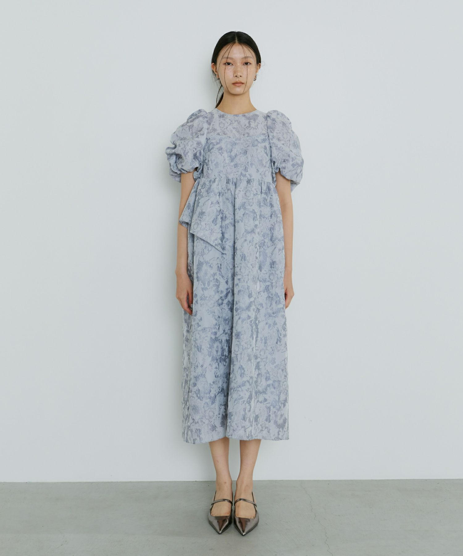 スーツ・フォーマル・ドレス ANDRESD bubble sleeve jacquard dress M andresd bubble sleeve jacquard dress