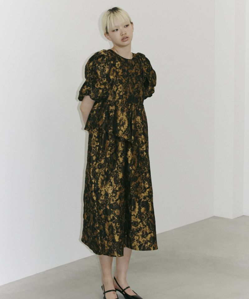 スーツ・フォーマル・ドレス andresd bubble sleeve jacquard dress bubble sleeve jacquard dress | ANDRESD