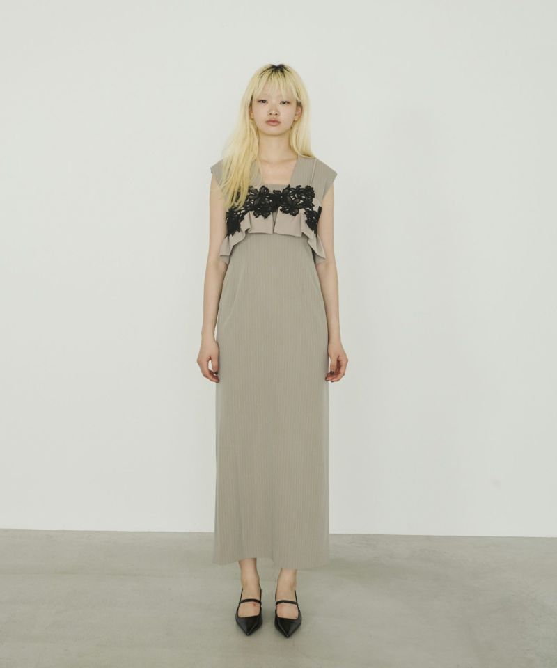 スーツ・フォーマル・ドレス pinstripe sleeveless bustier dress pinstripe sleeveless bustier dress | ANDRESD