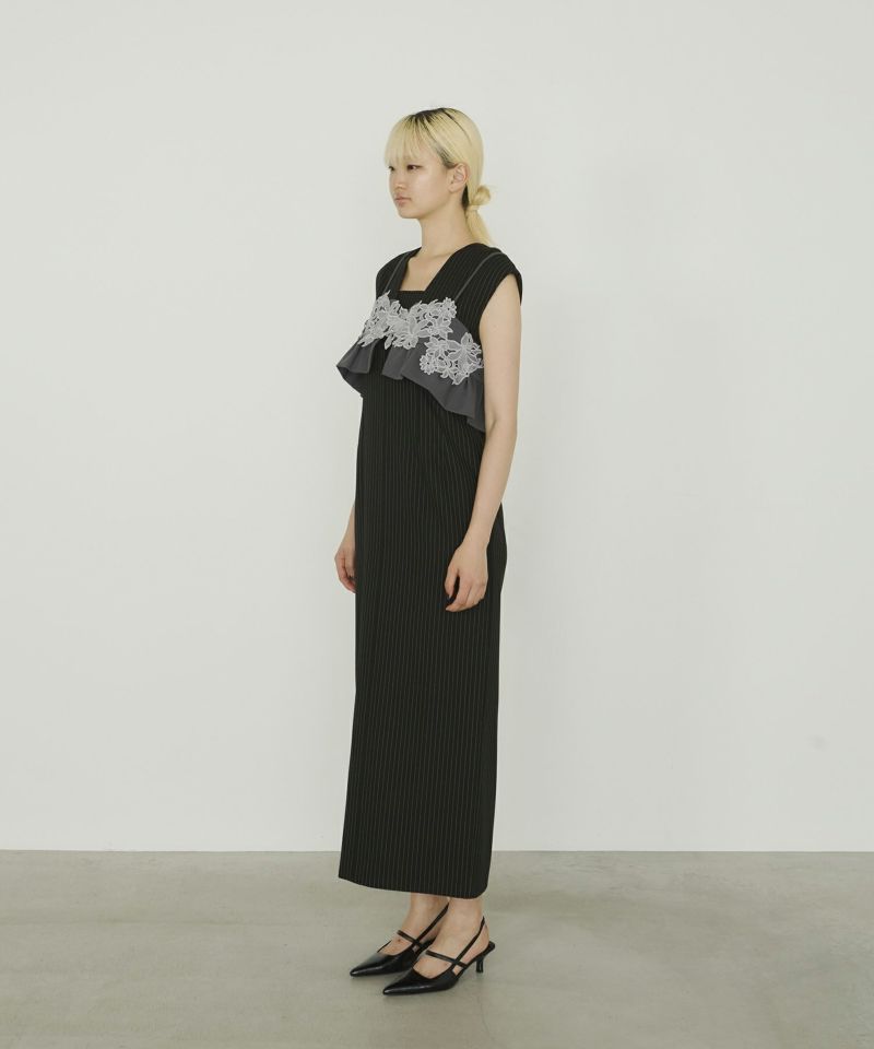 スーツ・フォーマル・ドレス pinstripe sleeveless bustier dress pinstripe sleeveless bustier dress