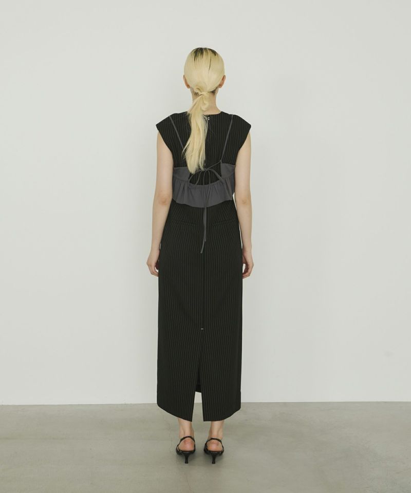 スーツ・フォーマル・ドレス pinstripe sleeveless bustier dress pinstripe sleeveless bustier dress | ANDRESD