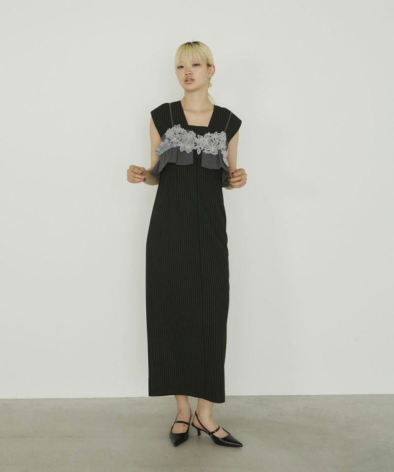 スーツ・フォーマル・ドレス pinstripe sleeveless bustier dress pinstripe sleeveless bustier dress | ANDRESD