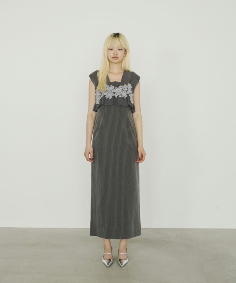 スーツ・フォーマル・ドレス pinstripe sleeveless bustier dress pinstripe sleeveless bustier dress | ANDRESD