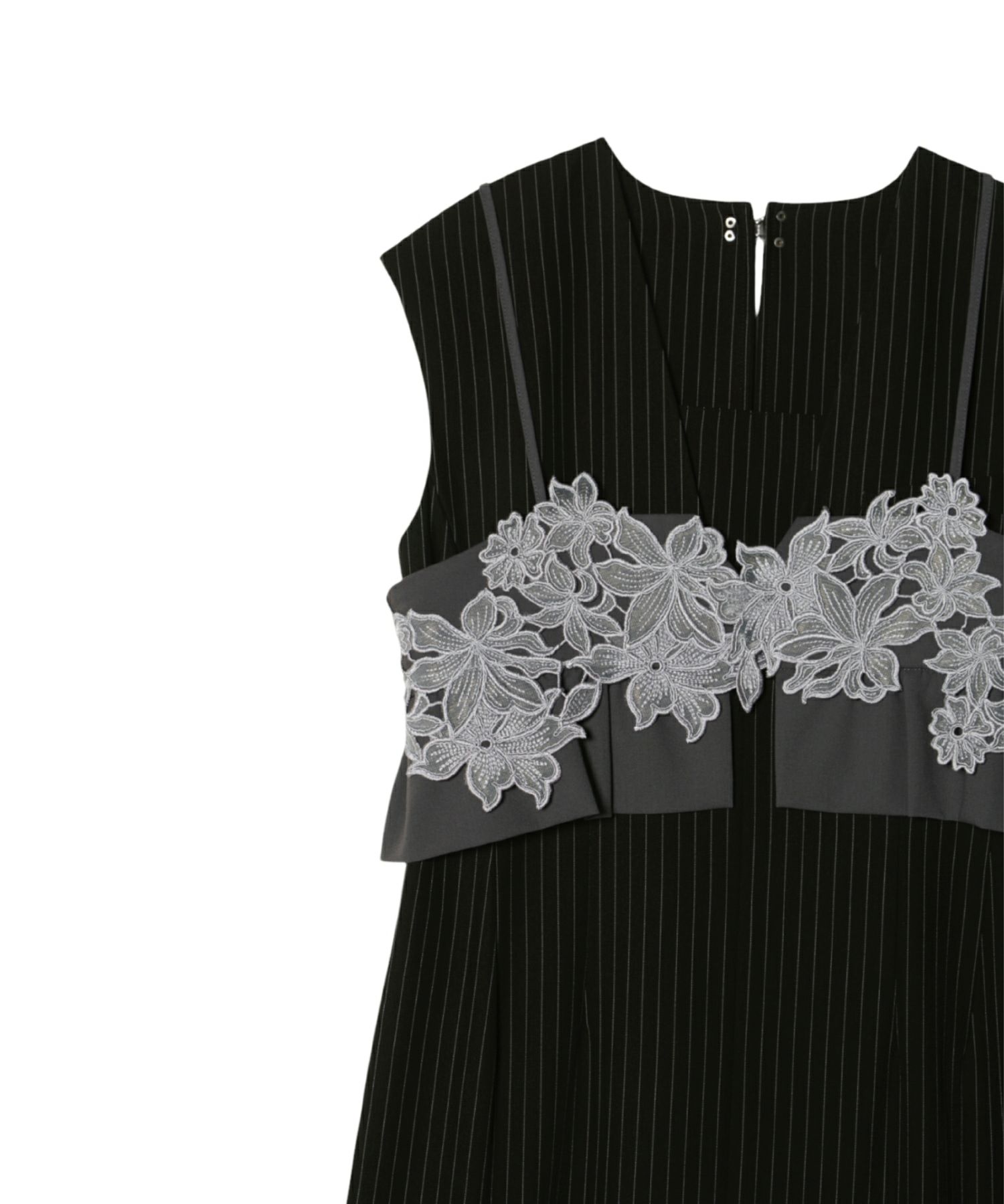 pinstripe sleeveless bustier dress | ANDRESD