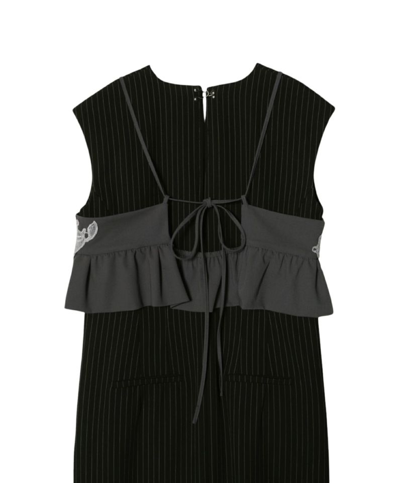 スーツ・フォーマル・ドレス pinstripe sleeveless bustier dress pinstripe sleeveless bustier dress | ANDRESD