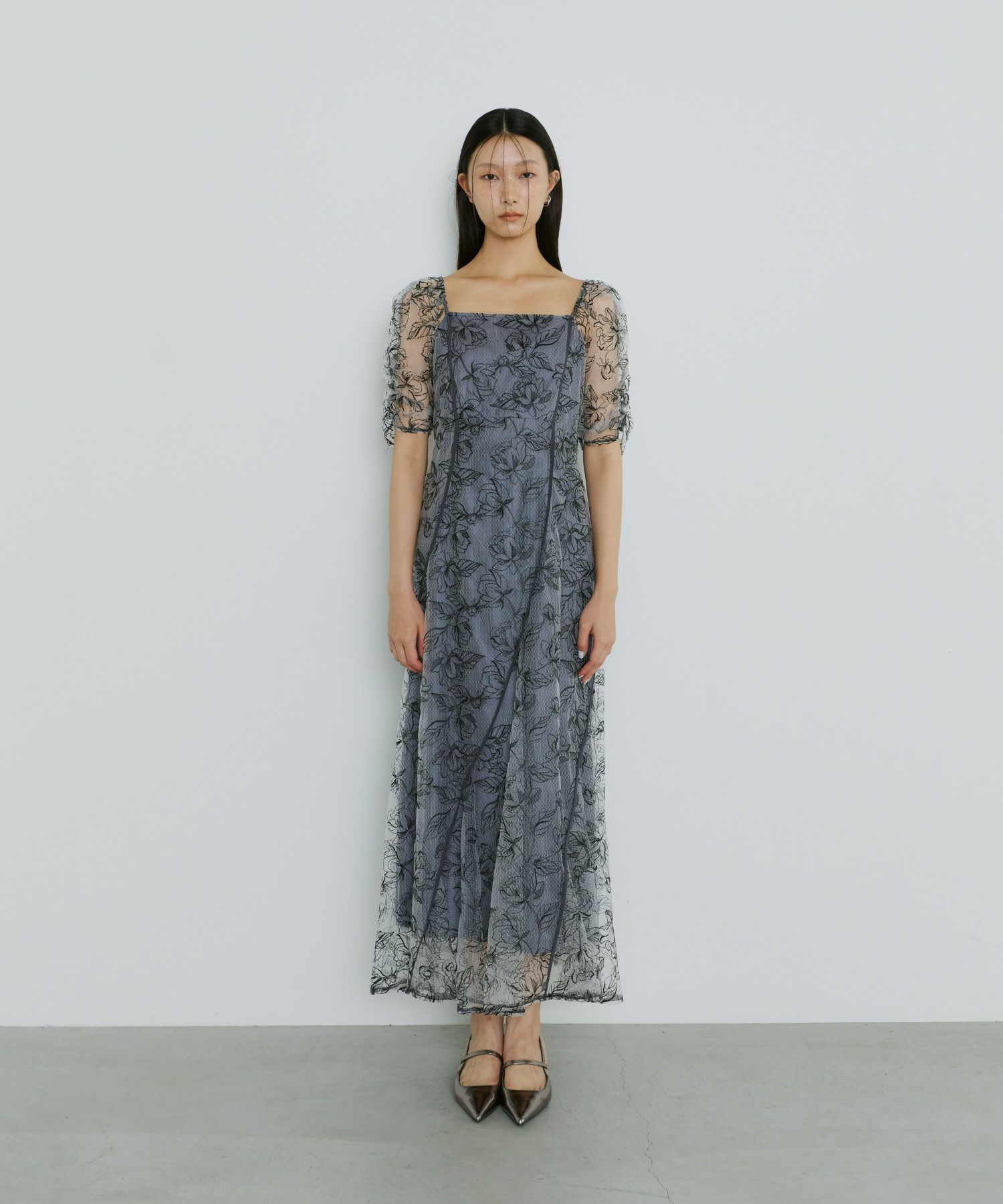 wave piping frare dress | ANDRESD