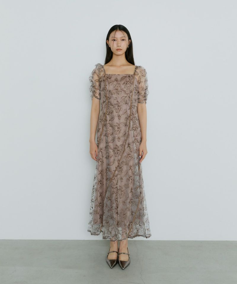 【ANDRESD】 piping tulle dressパイピングチュールドレス ANDRESD ドレス piping tulle dress パイピングチュールドレス
