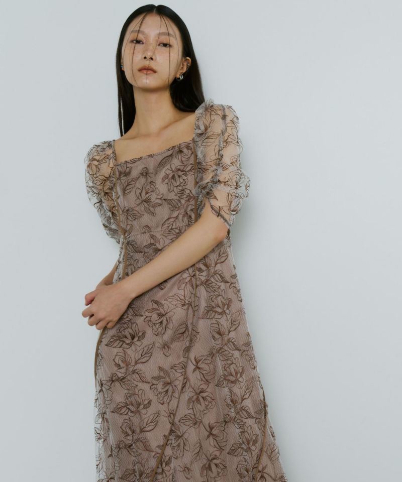 wave piping frare dress | ANDRESD