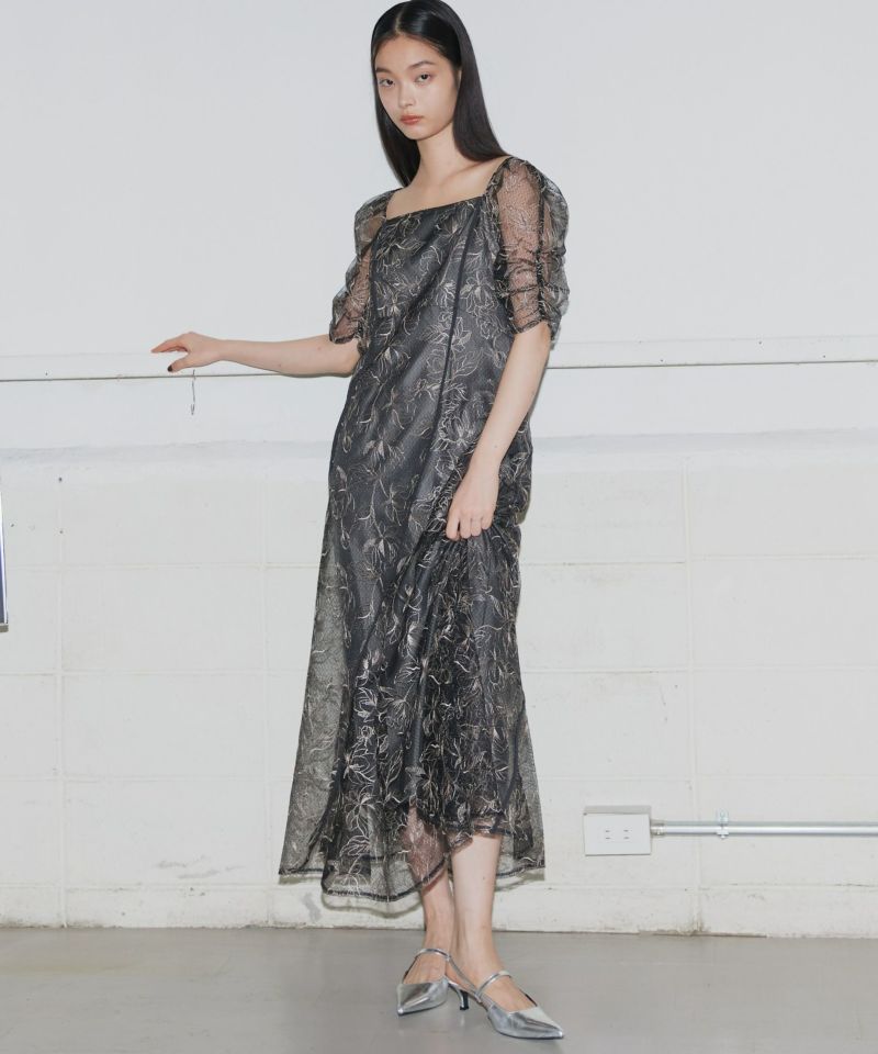 wave piping frare dress | ANDRESD