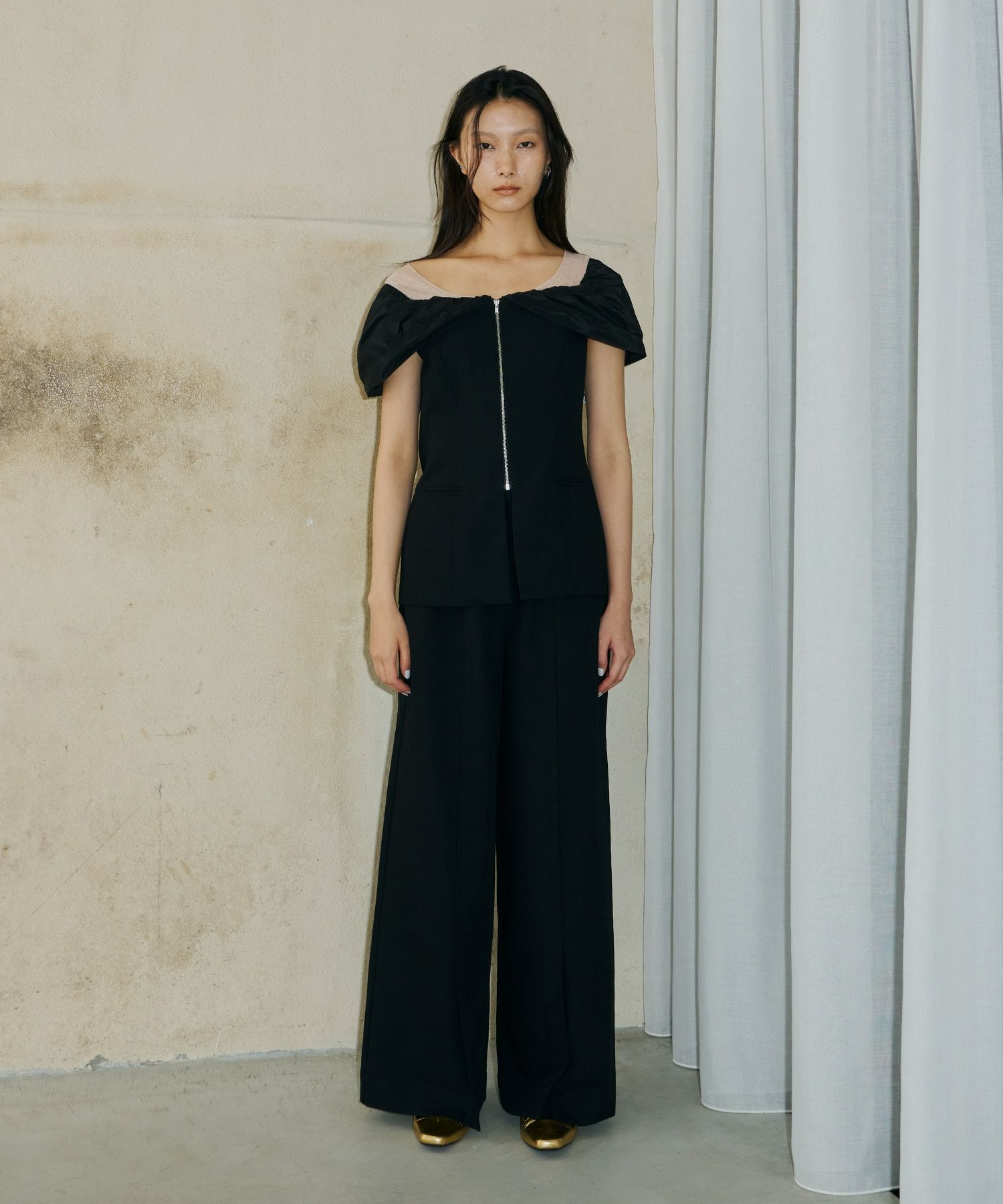 ANDRESD ブラック　L ANDRESD ドレス フリルフレアドレス / frills flare dress : ZOZOTOWN