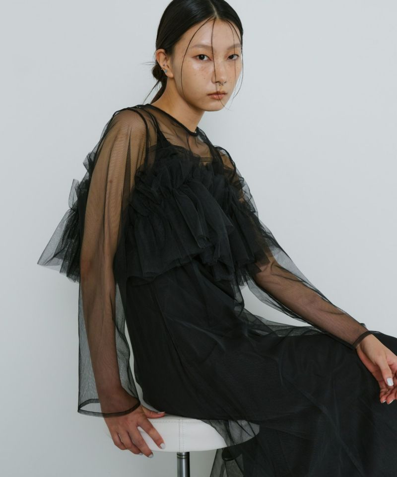 ANDRESD ドレス　volume soft tulle multiway volume tulle dress | ANDRESD