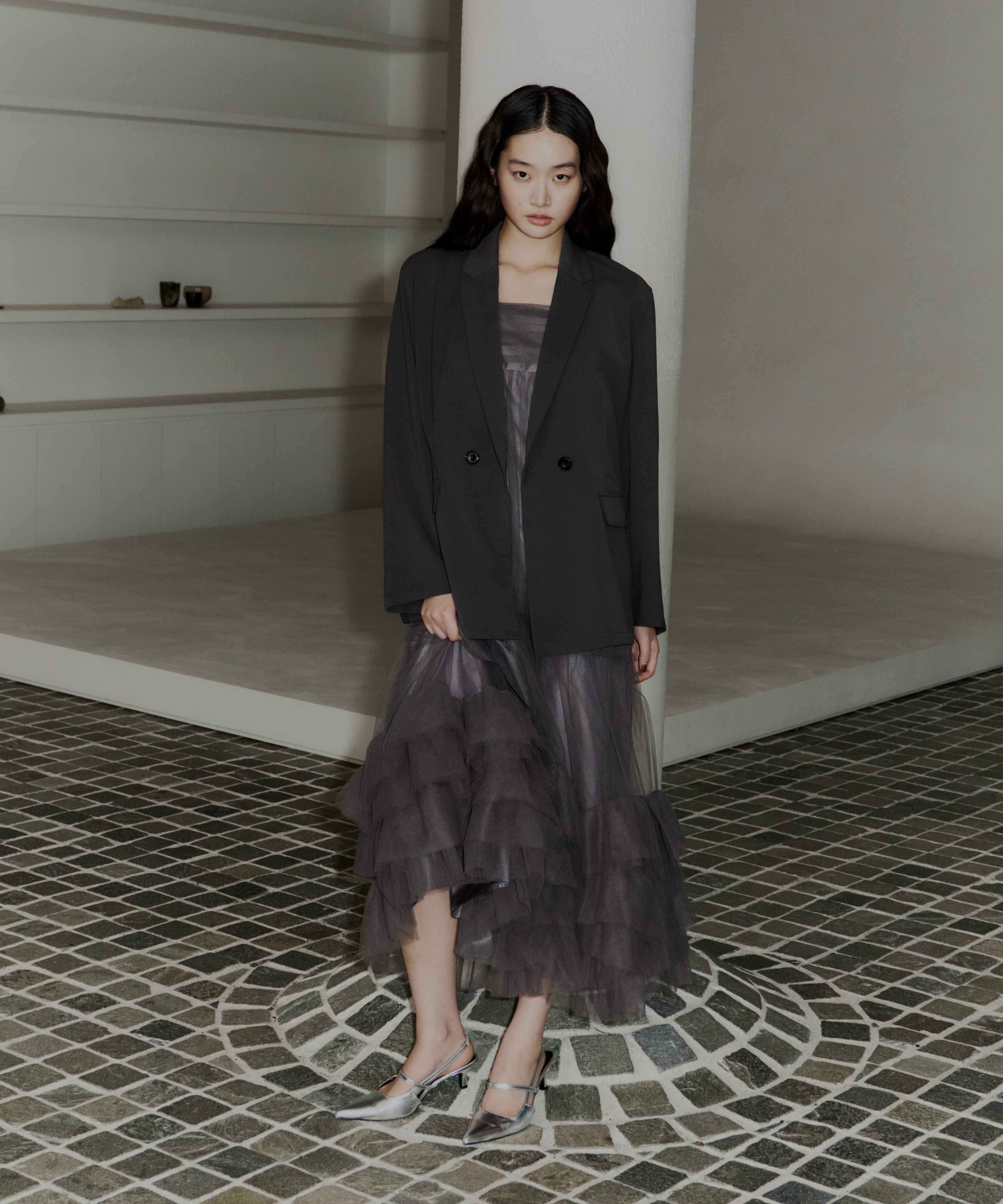 STRATA ART TULLE JACKET 【新品】ANDREA&Co／STRATA ART TULLE JACKET