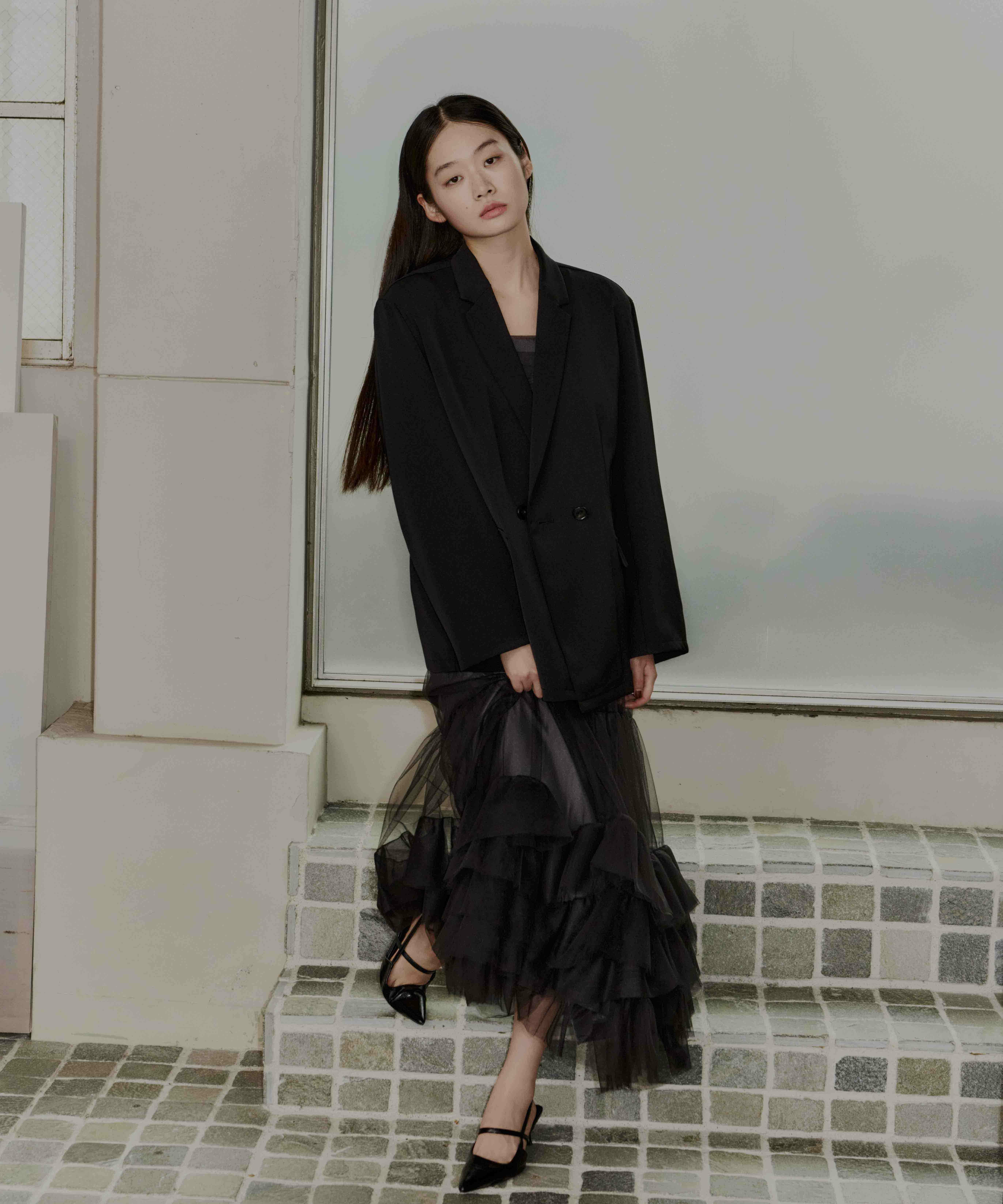 volume tulle jacket set dress | ANDRESD
