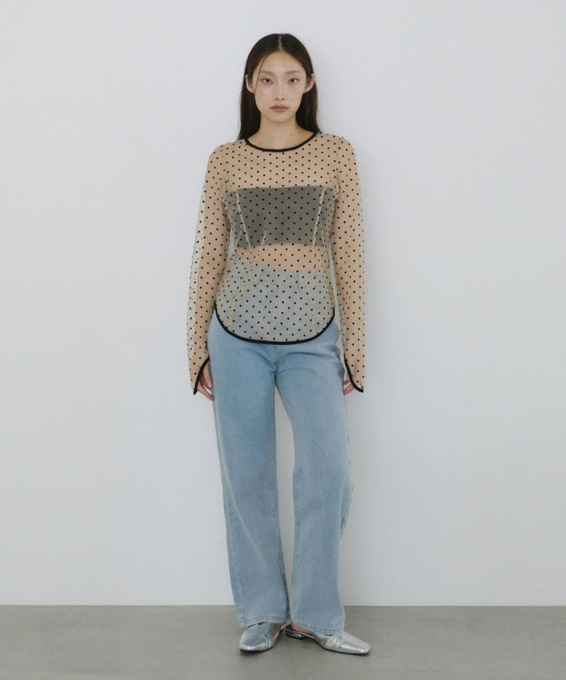 dot sheer tops | ANDRESD