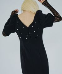 lace arm drape dress | ANDRESD