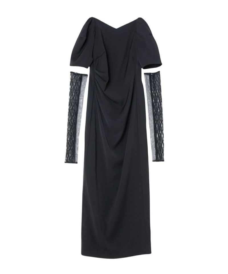 lace arm drape dress | ANDRESD