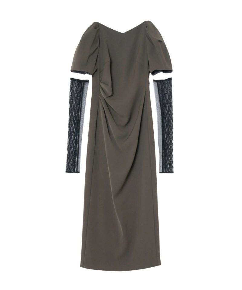 lace arm drape dress | ANDRESD