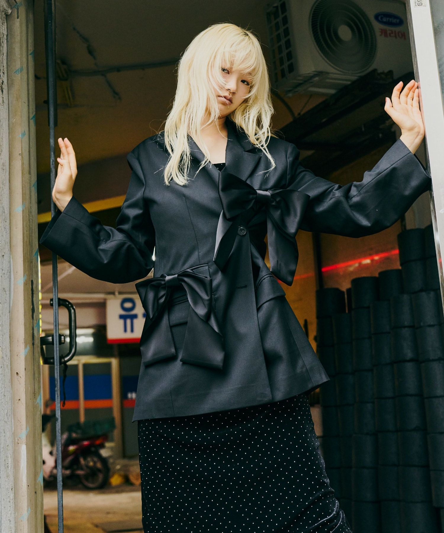 【即日発送】COYSEIOリボンジャケット RIBBON JACKET ໒꒱ MUSINSA公式 | COYSEIO RIBBON JACKET GREY