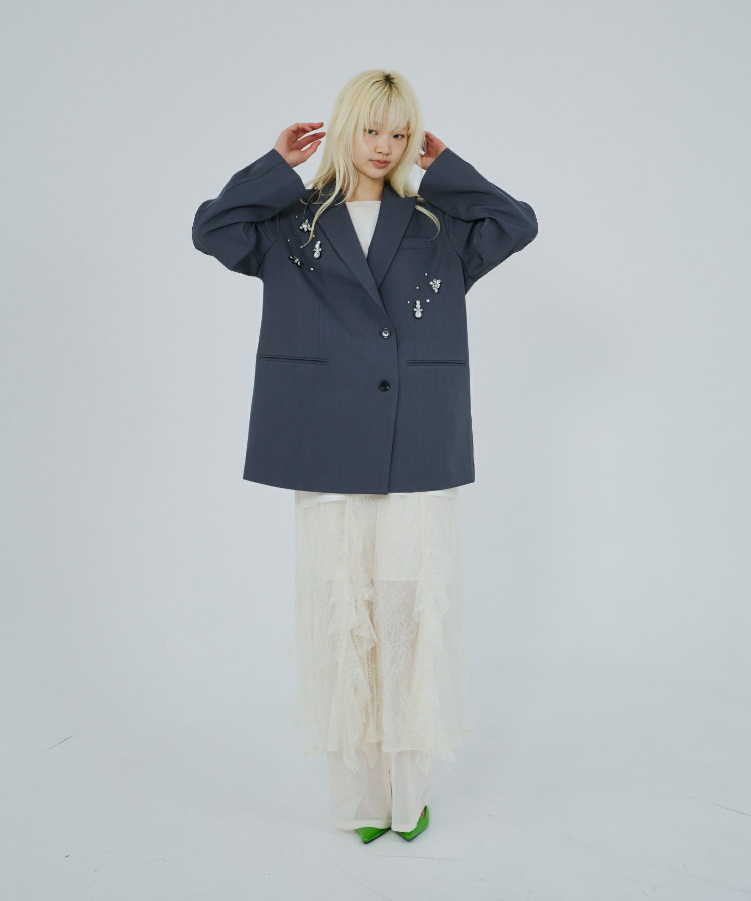jewels shine boxy jacket | ANDRESD