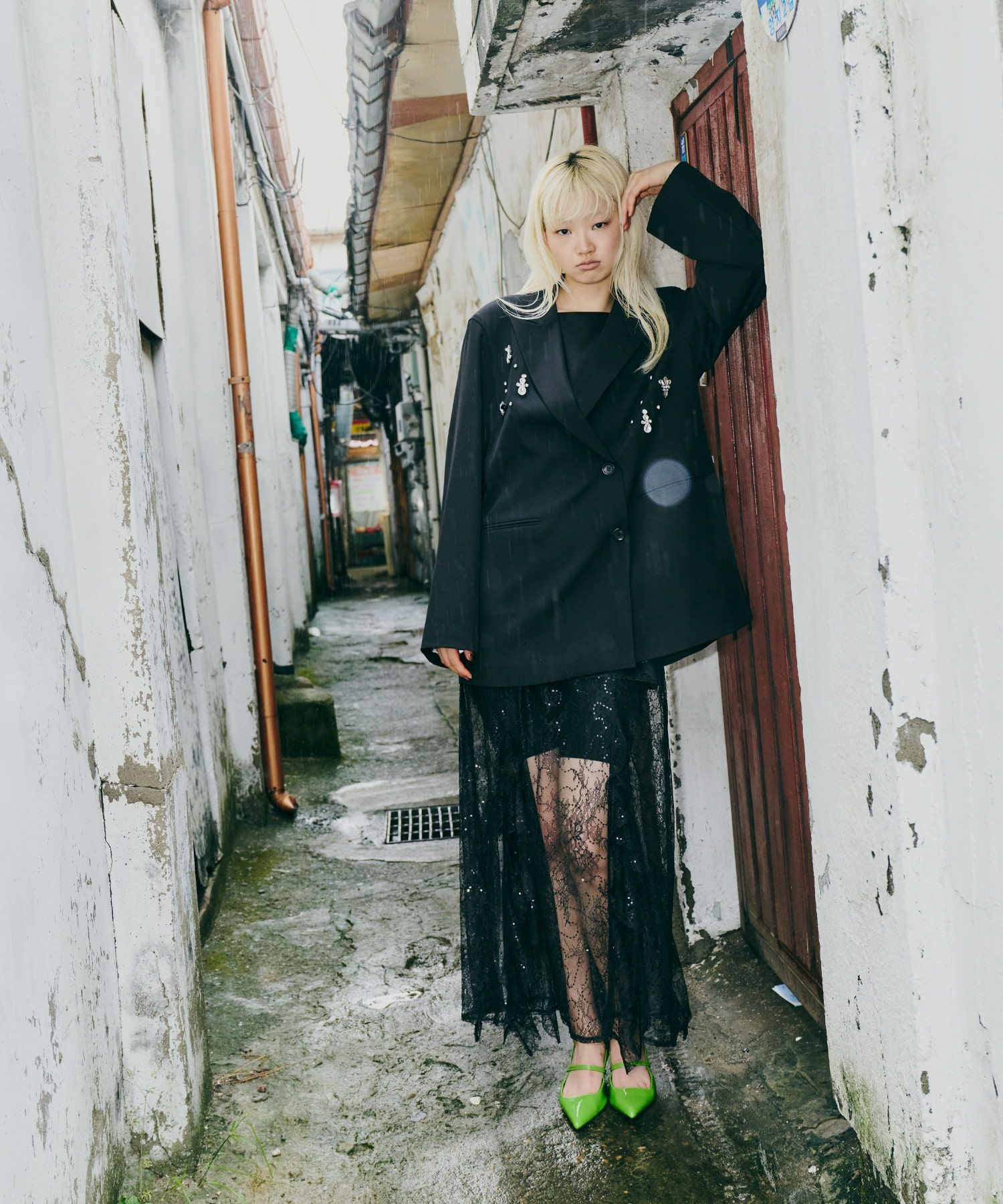 ANDRESD】jewels shine boxy jacket オケージョン jewels shine boxy jacket | ANDRESD