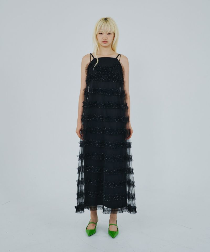 sana様　andresd frill flare dresフリルフレアドレス セール】frills flare dress フリルフレアドレス（ドレス