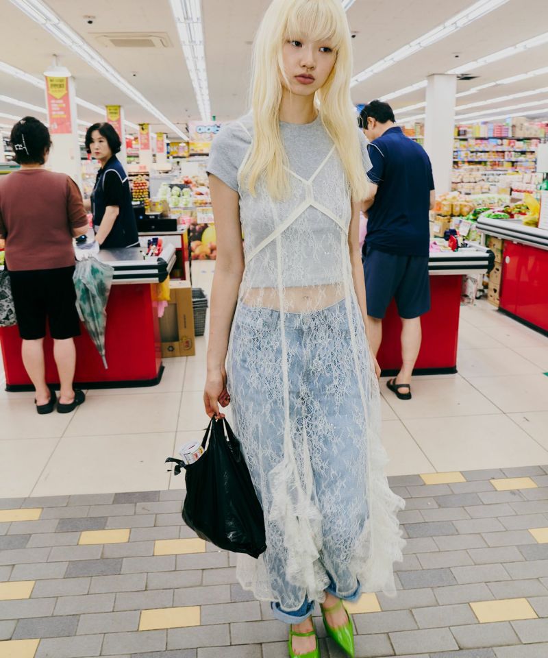 スーツ・フォーマル・ドレス ANDRESD sparkle lace velour dress スパークルレースベロアドレス / sparkle lace velour dress（ドレス