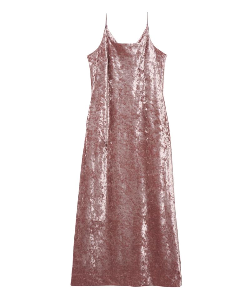 ANDRESD drape velour dress グレー drape velour dress / ドレープベロアドレス（ドレス）｜ANDRESD
