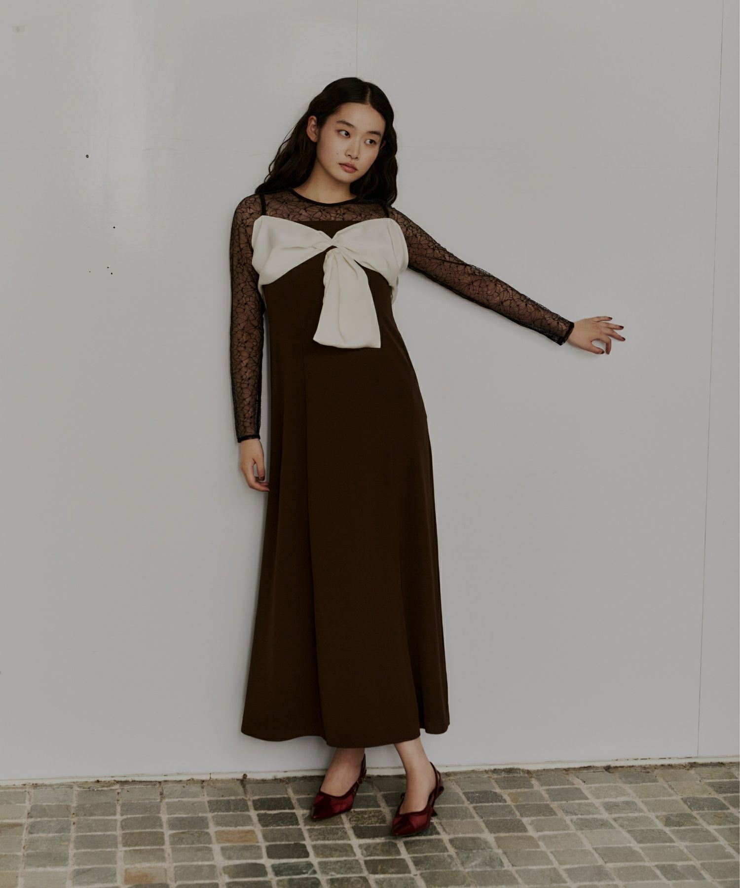 【NEW】アンドレスド（ANDRESD）/【ANDRESD】big ribbon dress big ribbon dress | ANDRESD