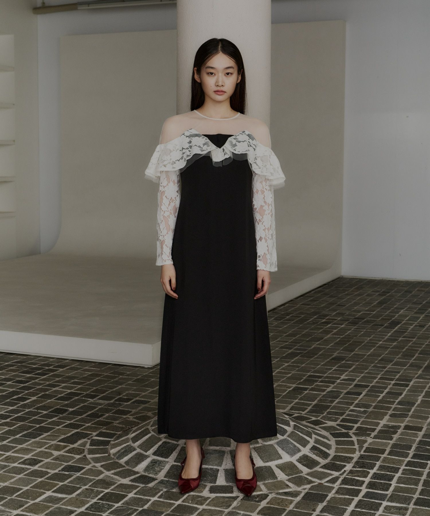 lace raffle dress | ANDRESD