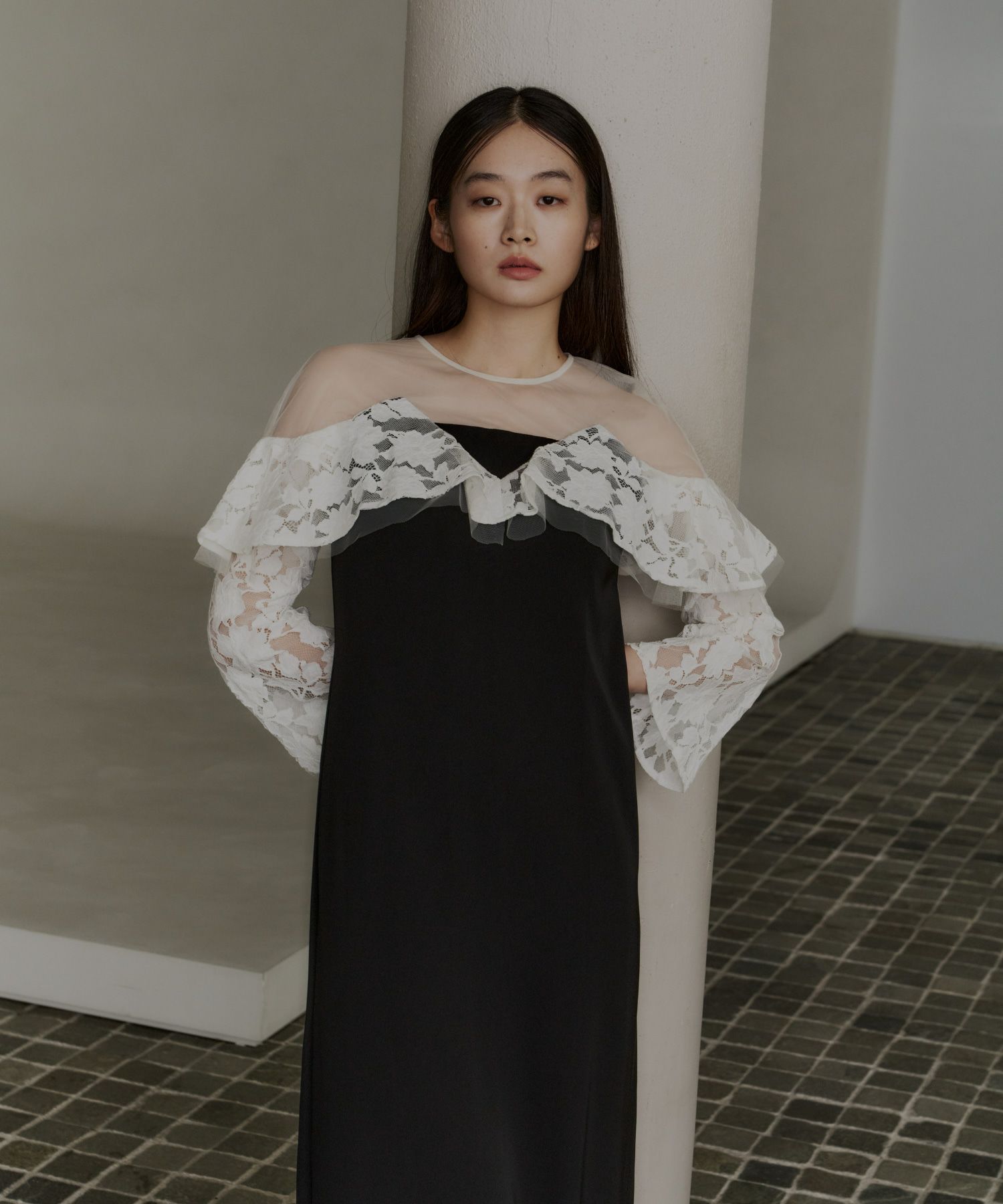 lace raffle dress | ANDRESD