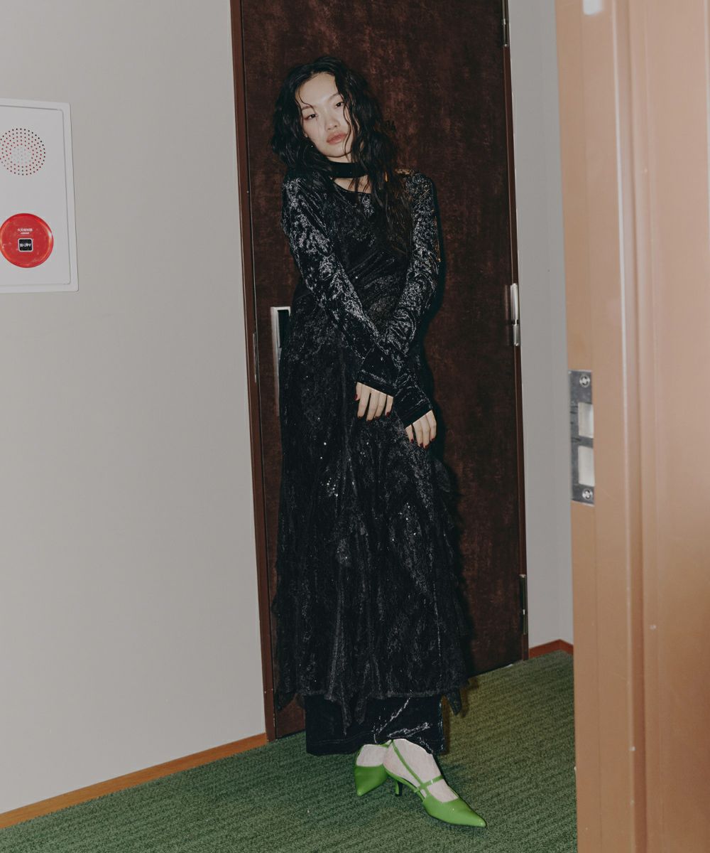 sparkle lace velour dress | ANDRESD