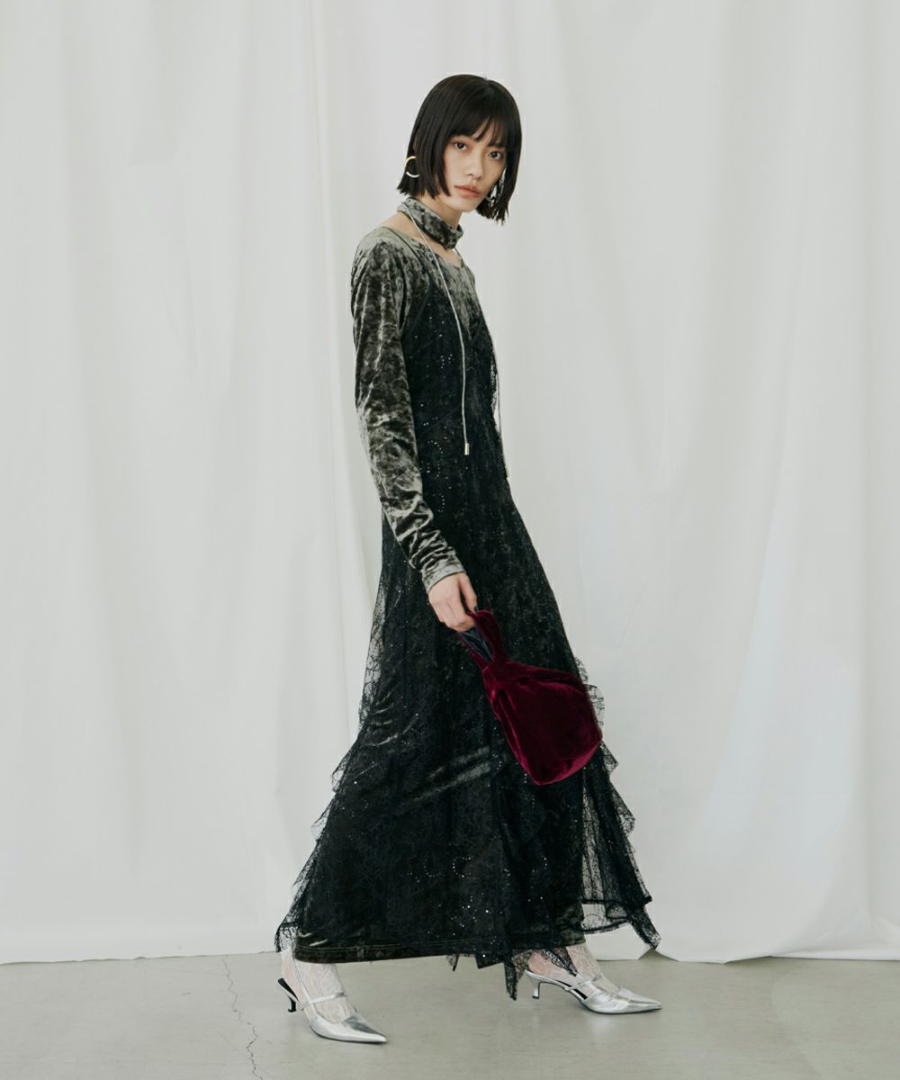 sparkle lace velour dress | ANDRESD