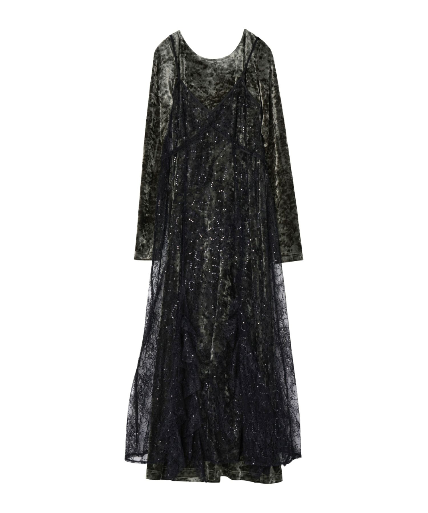 sparkle lace velour dress | ANDRESD
